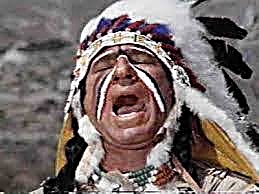 Mel Brooks as the Indian chief in Blazing Saddles