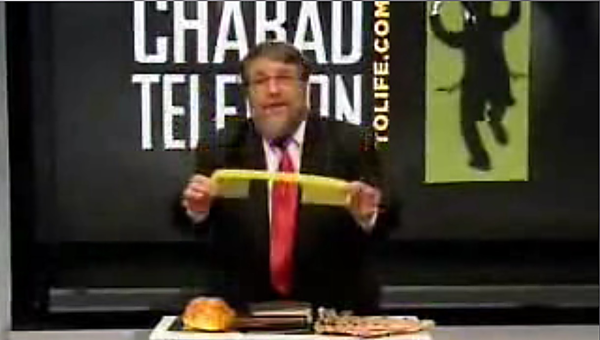 Marvin Silbermintz demonstrating Jewish humor at a Chabad Telethon
